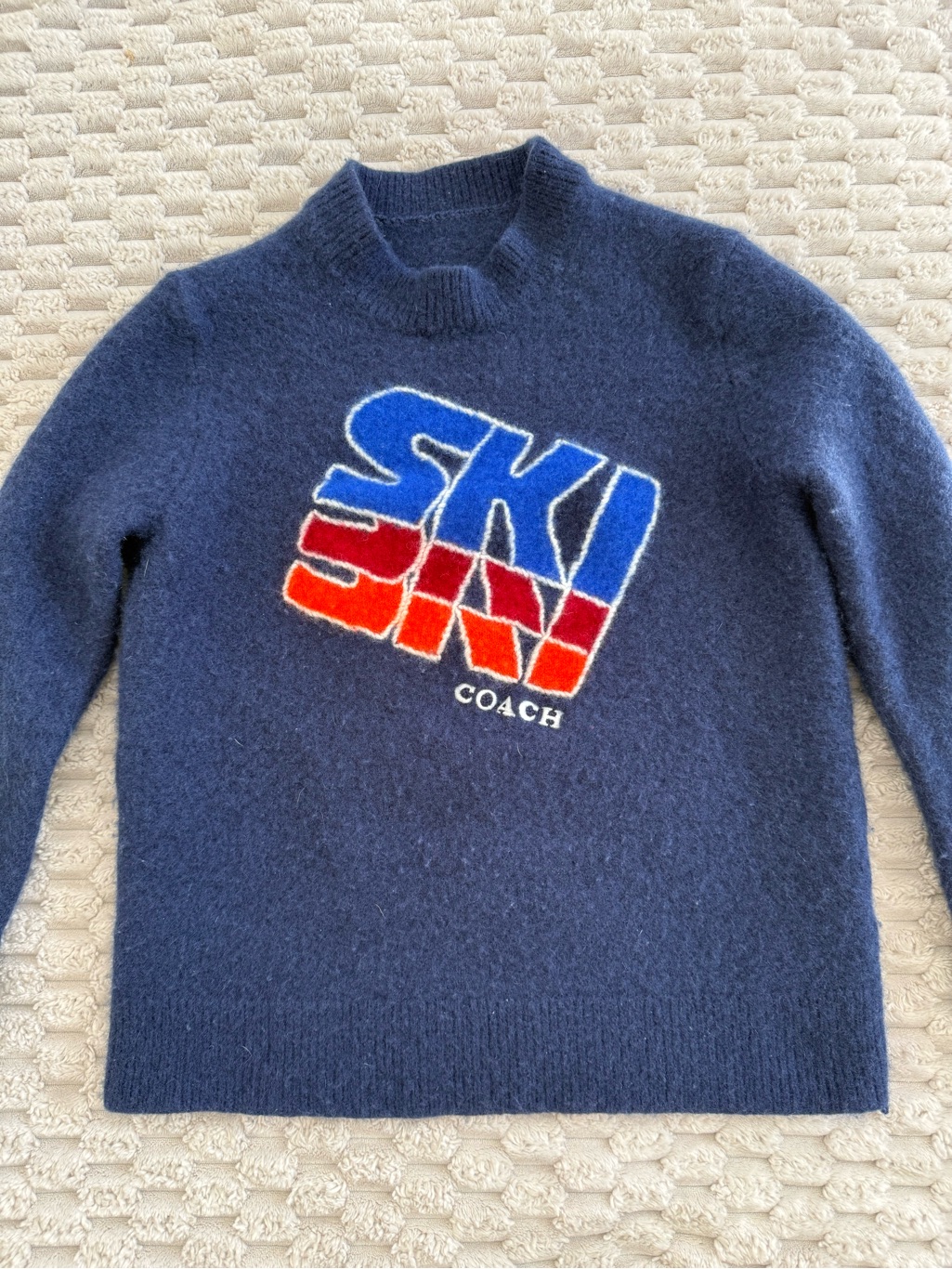 Coach Ski Intarsia âSkiâ Sweater In Recycled Wool & Cashmere
